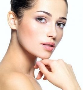 Beautiful woman face close up stock image