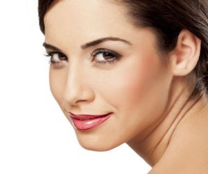 Beautiful woman face close up stock image