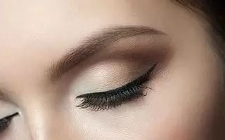 Female Eye with Extreme Long False Eyelashes stock image