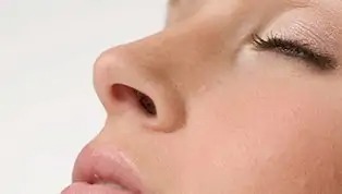 women nose stock image